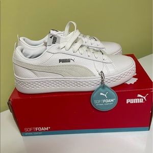 Puma Smash Platform White Leather